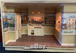 Vintage Miniature Dollhouse ARTISAN French Country Kitchen Electrified Roombox