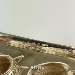 Vintage Miniature Solid Silver Dolls House Tea Set & Tray S J Rose 1968