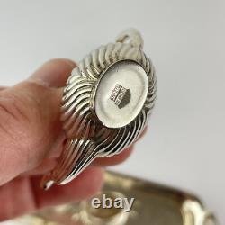 Vintage Miniature Solid Silver Dolls House Tea Set & Tray S J Rose 1968