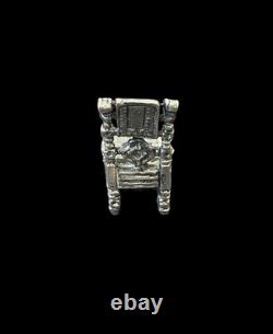 Vintage Miniature Sterling Silver Dolls house Chair / Desk Feature