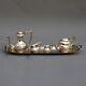 Vintage Miniature Sterling Silver Tea Set On Tray 1975 John Rose / Dolls House