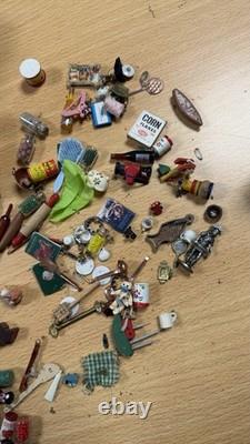 Vintage Miniature Wooden And Ceramic House Toys Bundle Or Will Sell Individual