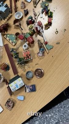 Vintage Miniature Wooden And Ceramic House Toys Bundle Or Will Sell Individual