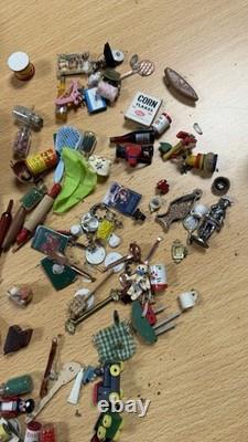 Vintage Miniature Wooden And Ceramic House Toys Bundle Or Will Sell Individual