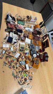 Vintage Miniature Wooden And Ceramic House Toys Bundle Or Will Sell Individual