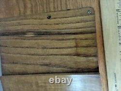 Vintage Miniature Wooden Doll House Dining Table with Leaves Orig. Owner As-is