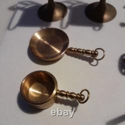 Vintage Old Antique Brass Tiny Miniature Dolls House Toys 20 Pieces Set BUNDLE