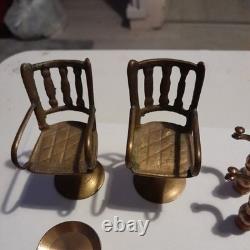 Vintage Old Antique Brass Tiny Miniature Dolls House Toys 20 Pieces Set BUNDLE