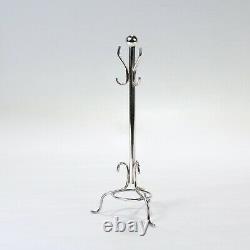 Vintage Signed Sterling Silver Doll House Miniature Coat Rack SL