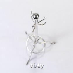 Vintage Signed Sterling Silver Doll House Miniature Coat Rack SL