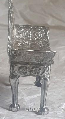 Vintage Silver Novelty Sofa Dolls House Furniture Repousse Cherubs Vintage Silver Novelty Sofa Dolls House Furniture Repousse Cherubs