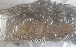 Vintage Silver Novelty Sofa Dolls House Furniture Repousse Cherubs