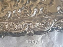 Vintage Silver Novelty Sofa Dolls House Furniture Repousse Cherubs