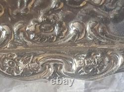 Vintage Silver Novelty Sofa Dolls House Furniture Repousse Cherubs