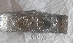 Vintage Silver Novelty Sofa Dolls House Furniture Repousse Cherubs