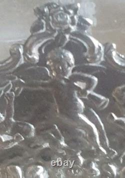 Vintage Silver Novelty Sofa Dolls House Furniture Repousse Cherubs