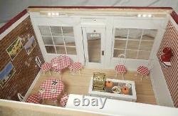 Vintage Small Town Coffee Shop Room Box Artisan Dollhouse Miniature 112