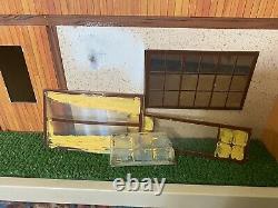 Vintage Tomy Smaller Homes & Gardens Dollhouse, Furniture And 2 People