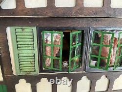 Vintage Triang Dolls House, No. 93, Stockbroker And Contents, Original, 4ft Wide