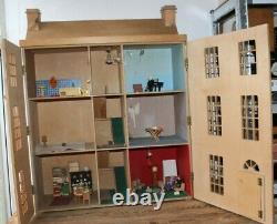 Vintage Victorian Style Large Dolls House Restoration Project Partly Furnished