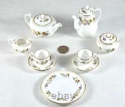 Vintage Wedgwood Bone China Dolls House Miniature Mirabelle Tea Coffee Set