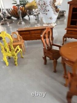 Vintage Wood Miniature Furniture Toys For Doll House