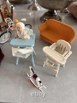 Vintage Wood Miniature Furniture Toys For Doll House