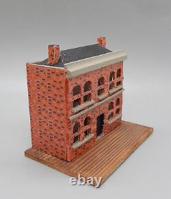 Vintage Wooden Doll's Toy Brick House Artisan Dollhouse Miniature 112 1144