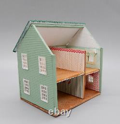Vintage Wooden Doll's Toy Salt Box House Artisan Dollhouse Miniature 112 1144