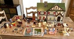 Vintage Wooden Dollhouse with over 100 Accessories & Furniture