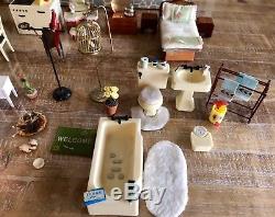 Vintage Wooden Dollhouse with over 100 Accessories & Furniture