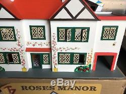 Vintage collectible childrens toy British made new dolls house Roses Manor