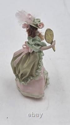 Vtg Miniature Doll Victorian Lady 124 Y. M. S 1996 Dolls House Diorama
