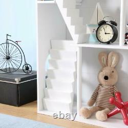 WODENY Dollhouse White Wooden Kids Bookshelf Bookcase for Girls Boys GiftUK