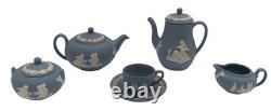 Wedgwood Miniature Jasperware Style Porcelain Tea Set Dolls House Collectable