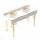White Double Sink 112 Scale Dolls House Miniature
