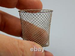 William Bill R. Robertson Miniature wire wastebasket dollhouse, IGMA artist 1/12