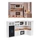 Wooden Dollhouse Miniature Diy Doll House With Furniture Dollhouse Kitchen Scene