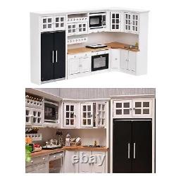 Wooden Dollhouse Miniature DIY doll House with Furniture Dollhouse Kitchen scene