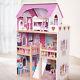Wooden Dolls House Kids Doll House With 17pcs Furniture & Staircase