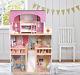 Wooden Kids Doll House With 17pcs Furniture & Staircase Barbie Dollhouse