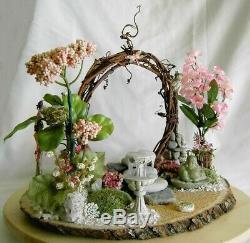 ZEN MOON GATE Peace FAIRY GARDEN with Accessories Hand Made USA! Meditation