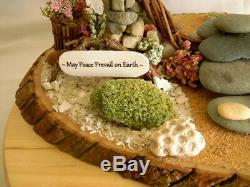 ZEN MOON GATE Peace FAIRY GARDEN with Accessories Hand Made USA! Meditation